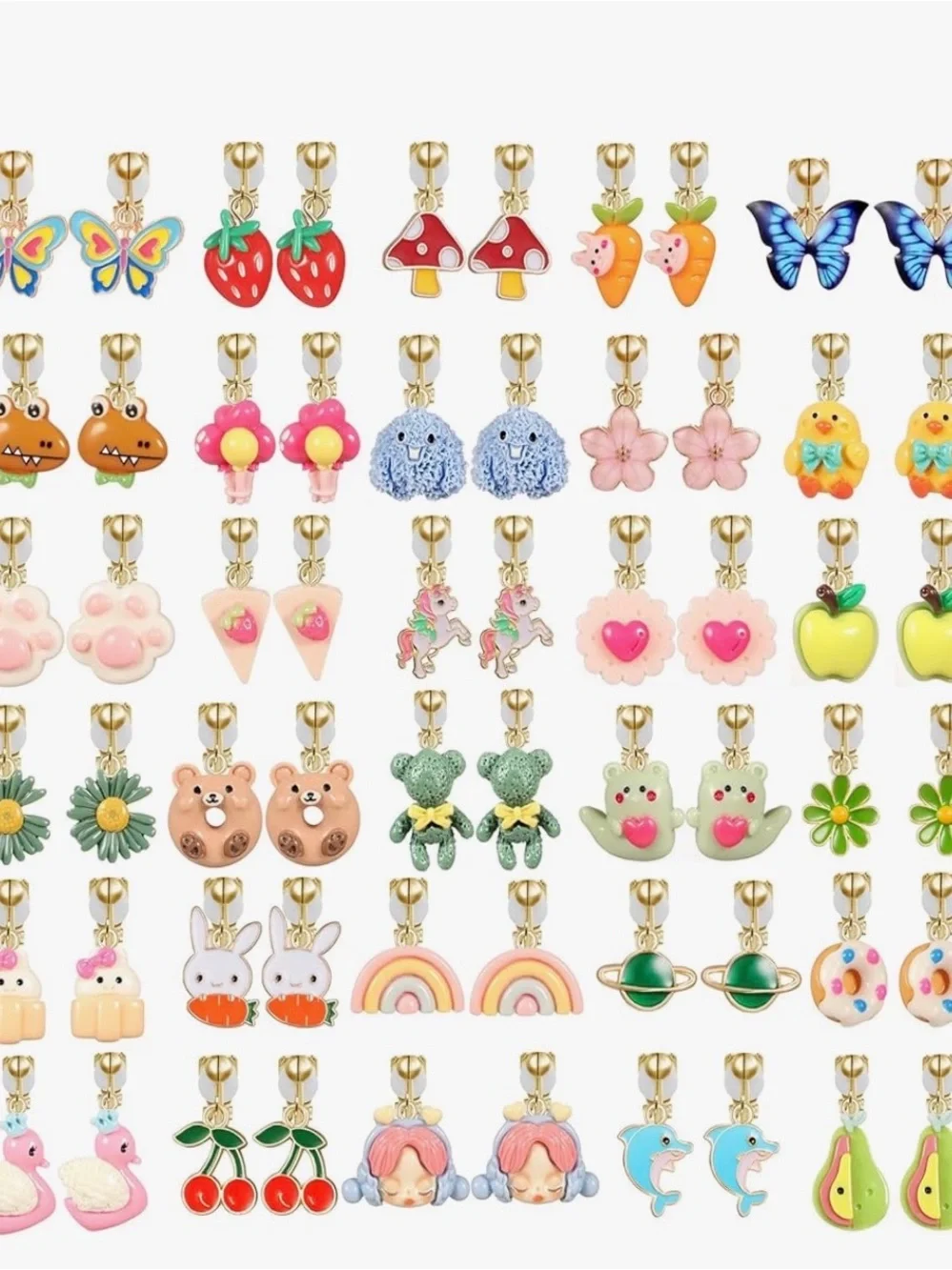 30 Pairs of Cute Clip-On Earrings Pack – Non-Pierced